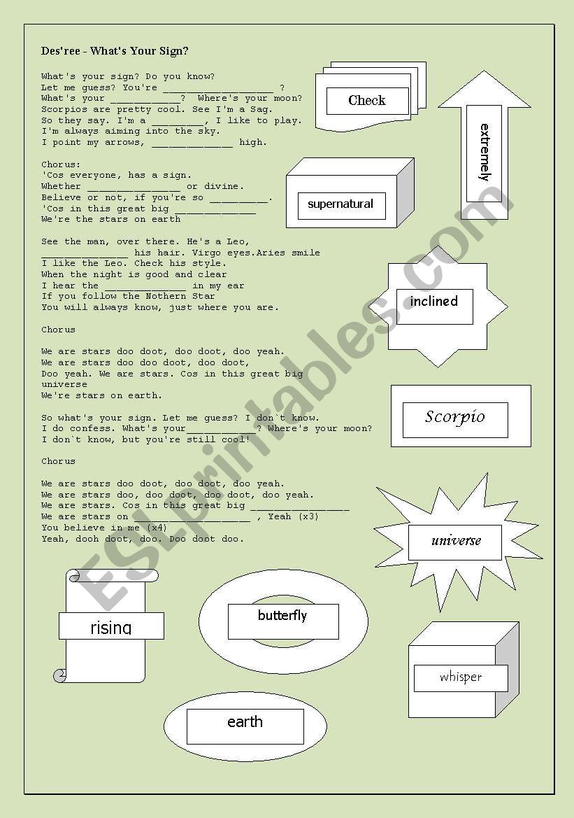 SONG: WHATS YOUR SIGN? BY DESREE