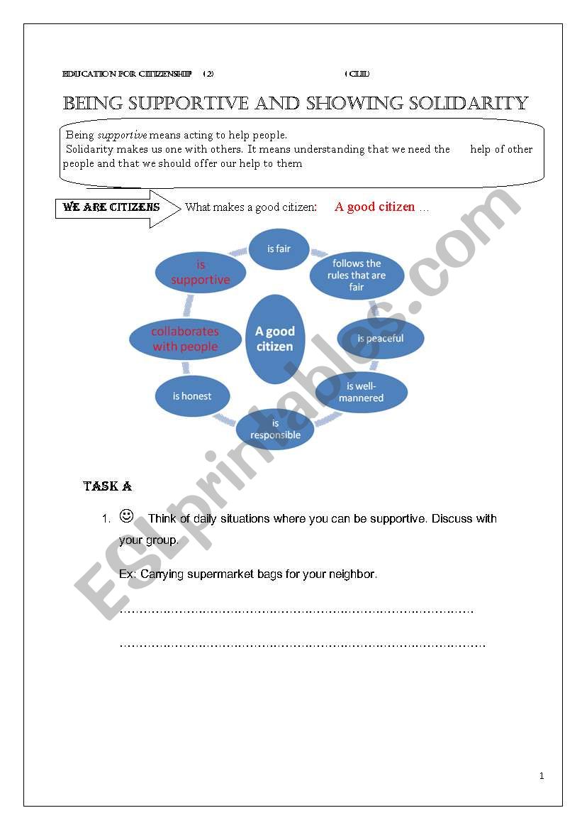 Education for Citizenship  II( Solidarity)
