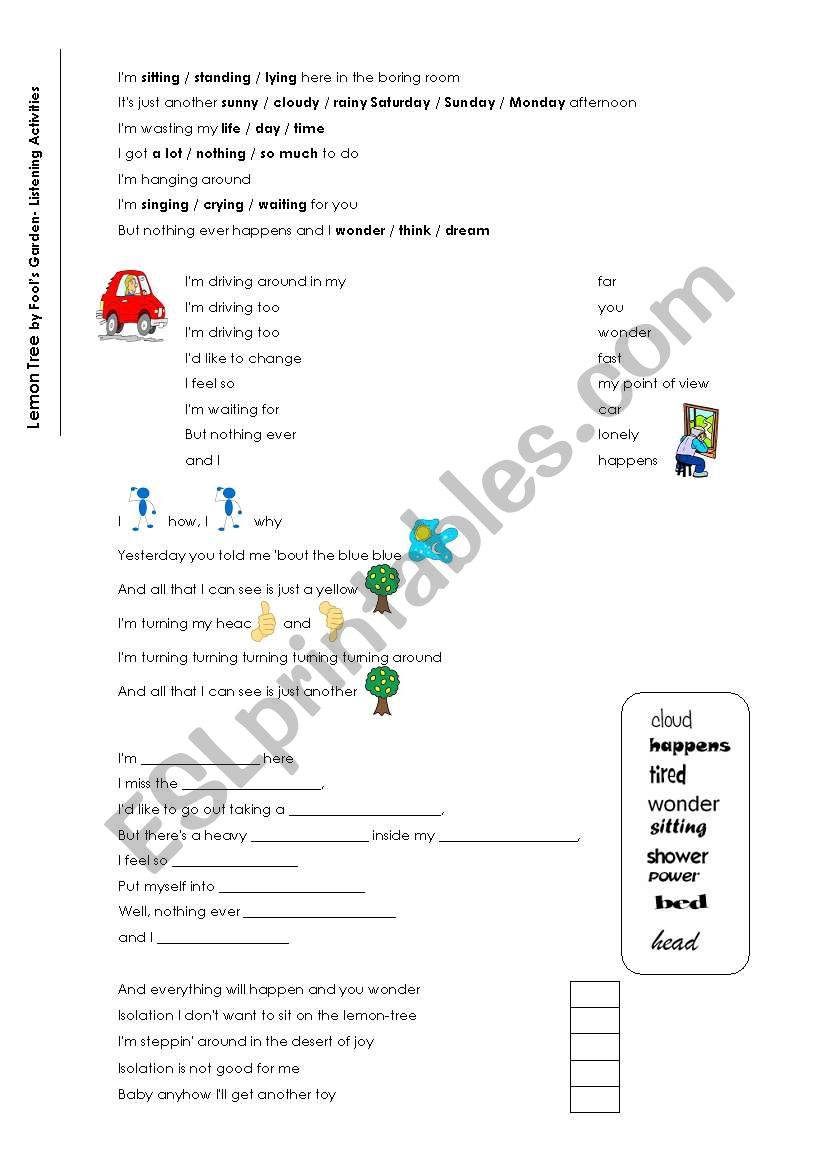 Lemon Tree - Listening Activities 