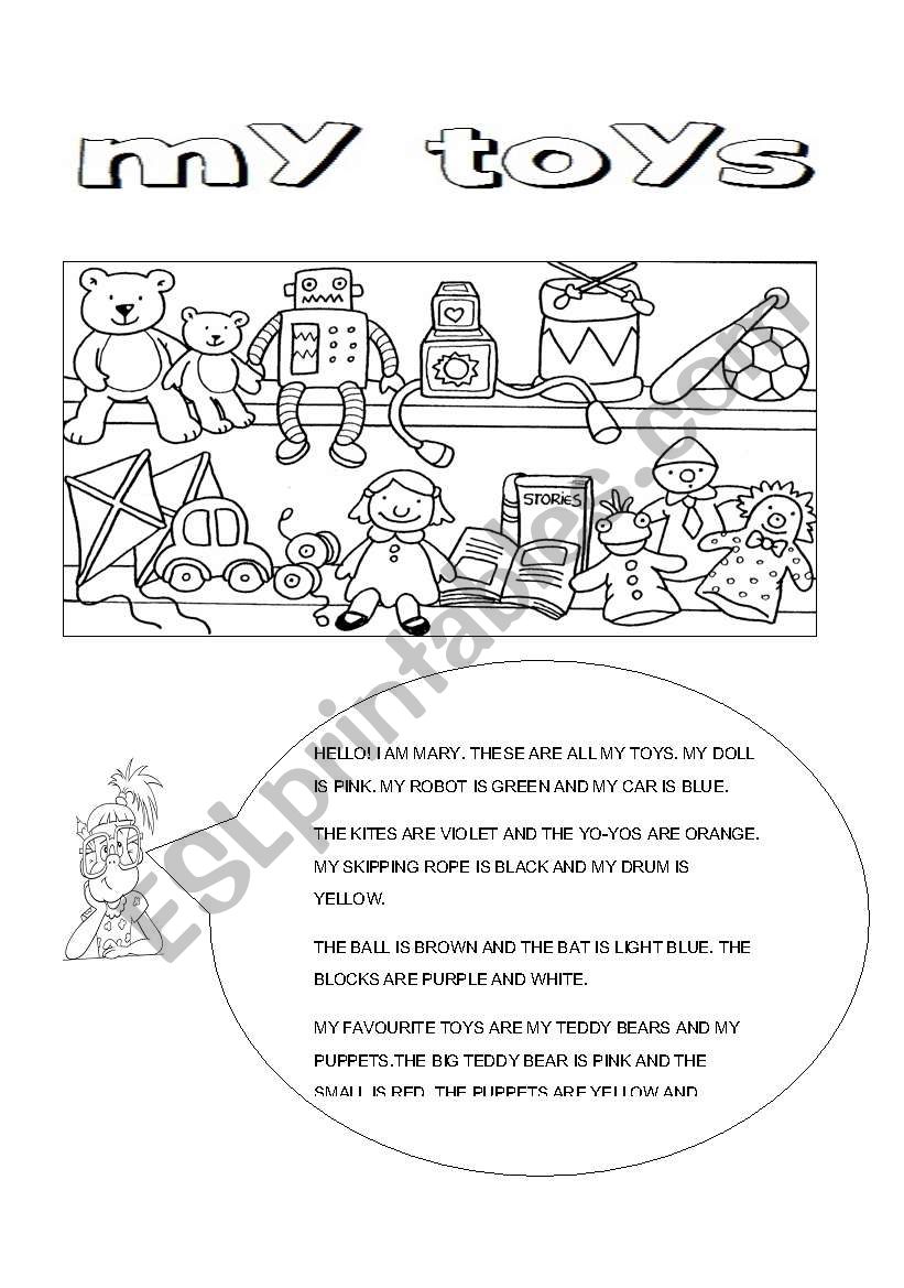 my toys worksheet