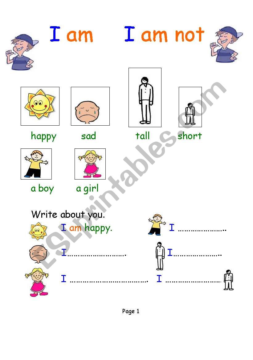 Verb to be for young learners worksheet