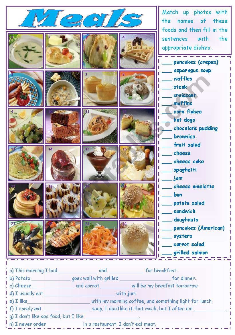 MEALS worksheet