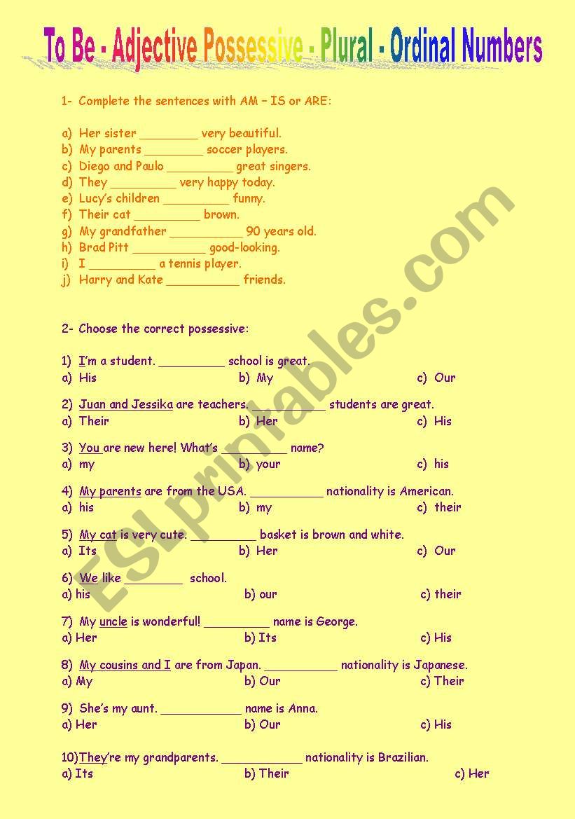 Miscellaneous worksheet