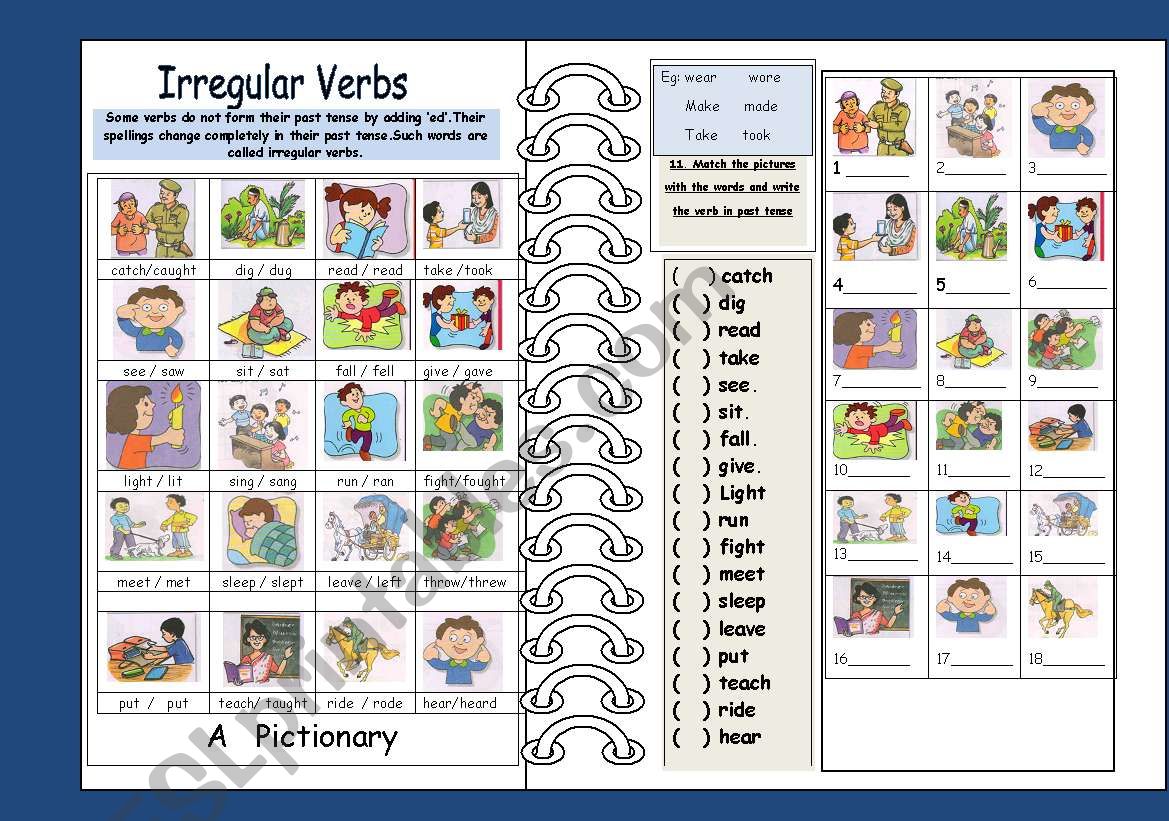 IRREGULAR VERBS worksheet