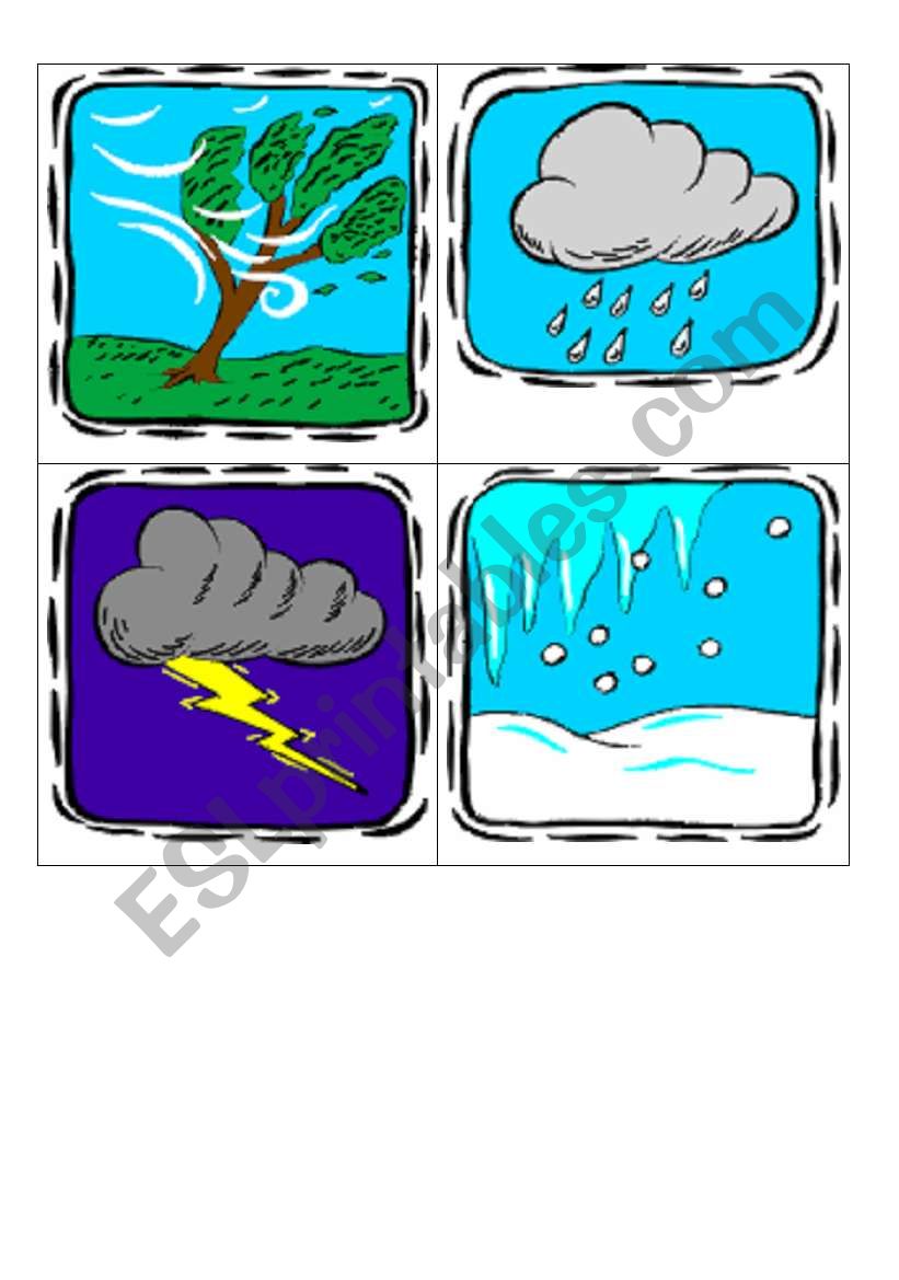 weather flashcards worksheet