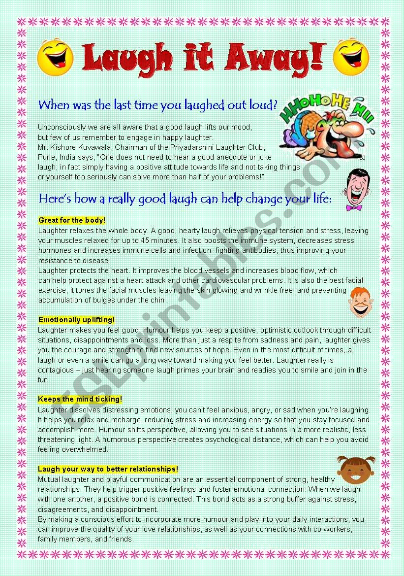 Reading Comprehension: Laugh it Away!
