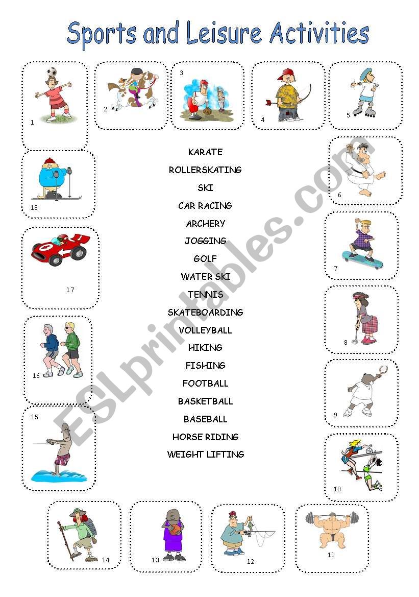 SPORTS vocabulary worksheet