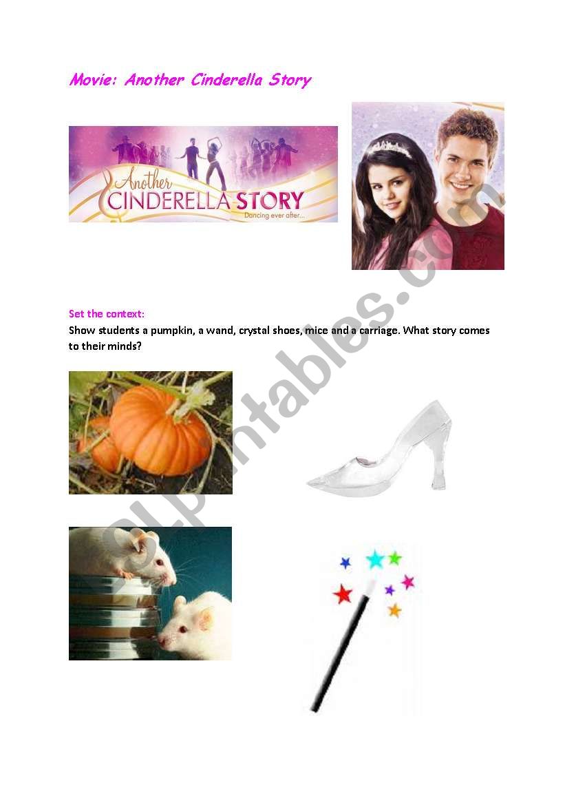Another Cinderella story worksheet