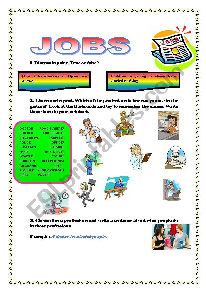 JOBS worksheet