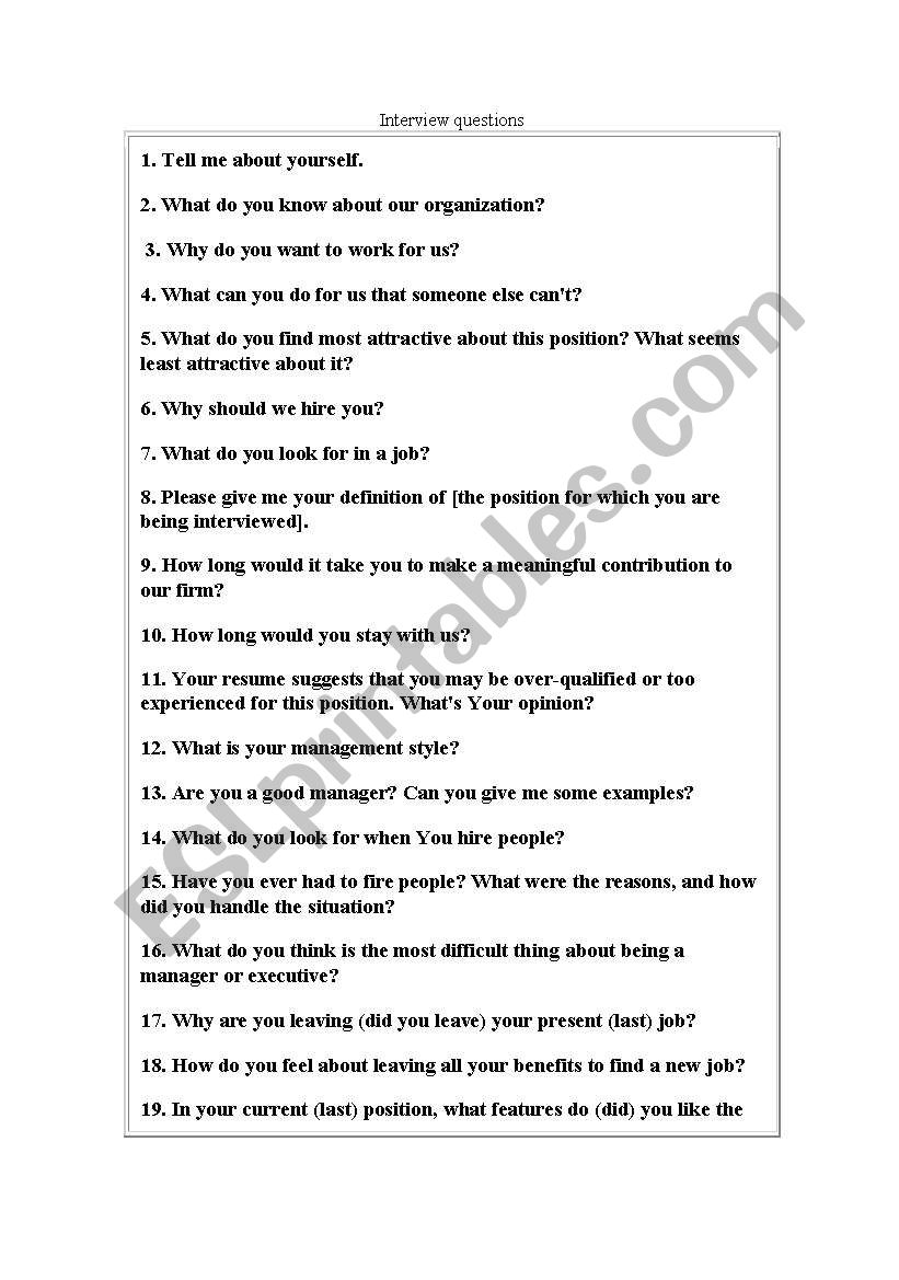 Great Questions to Ask at an Interview