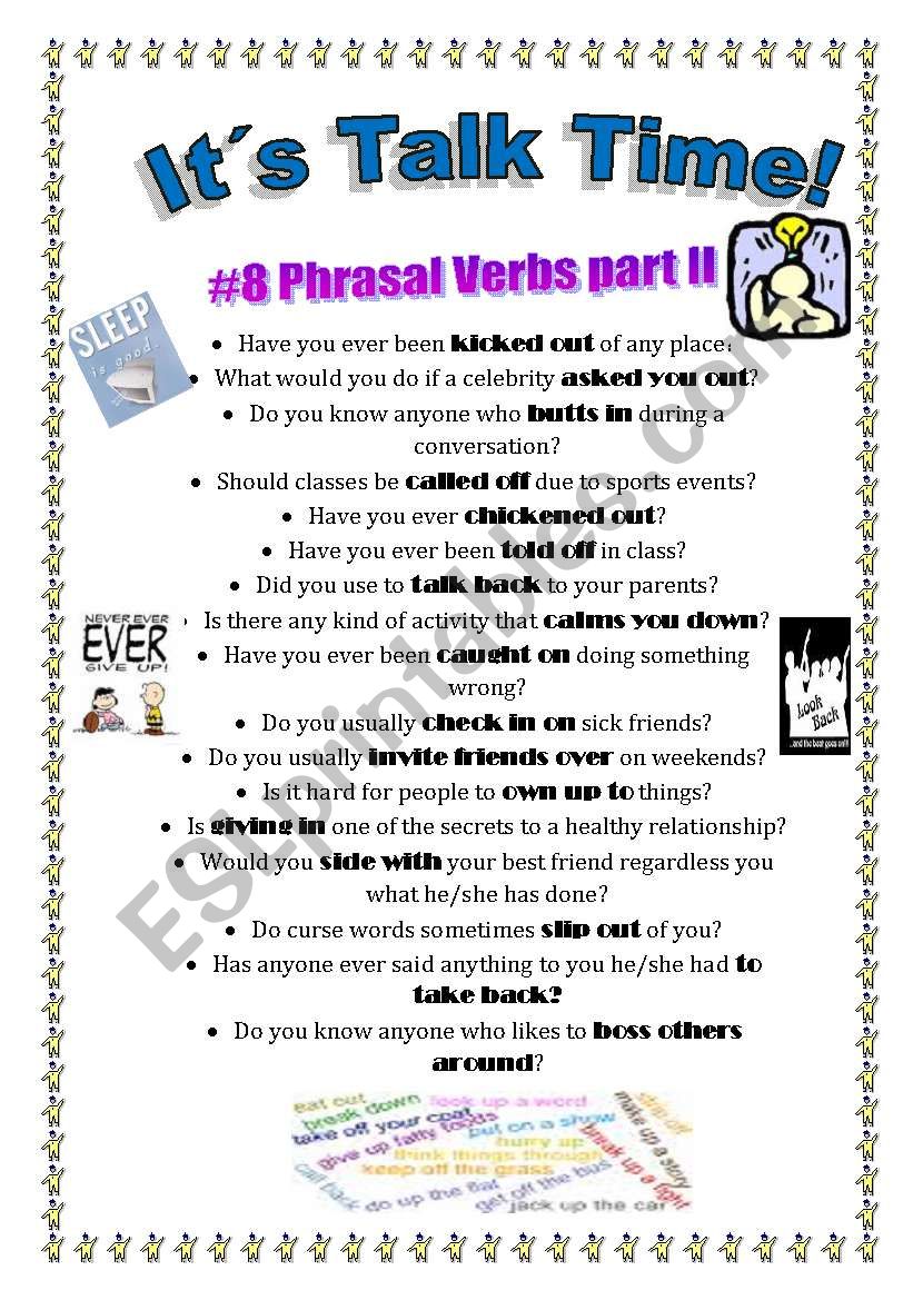 Talk Time #8 - Phrasal Verbs II