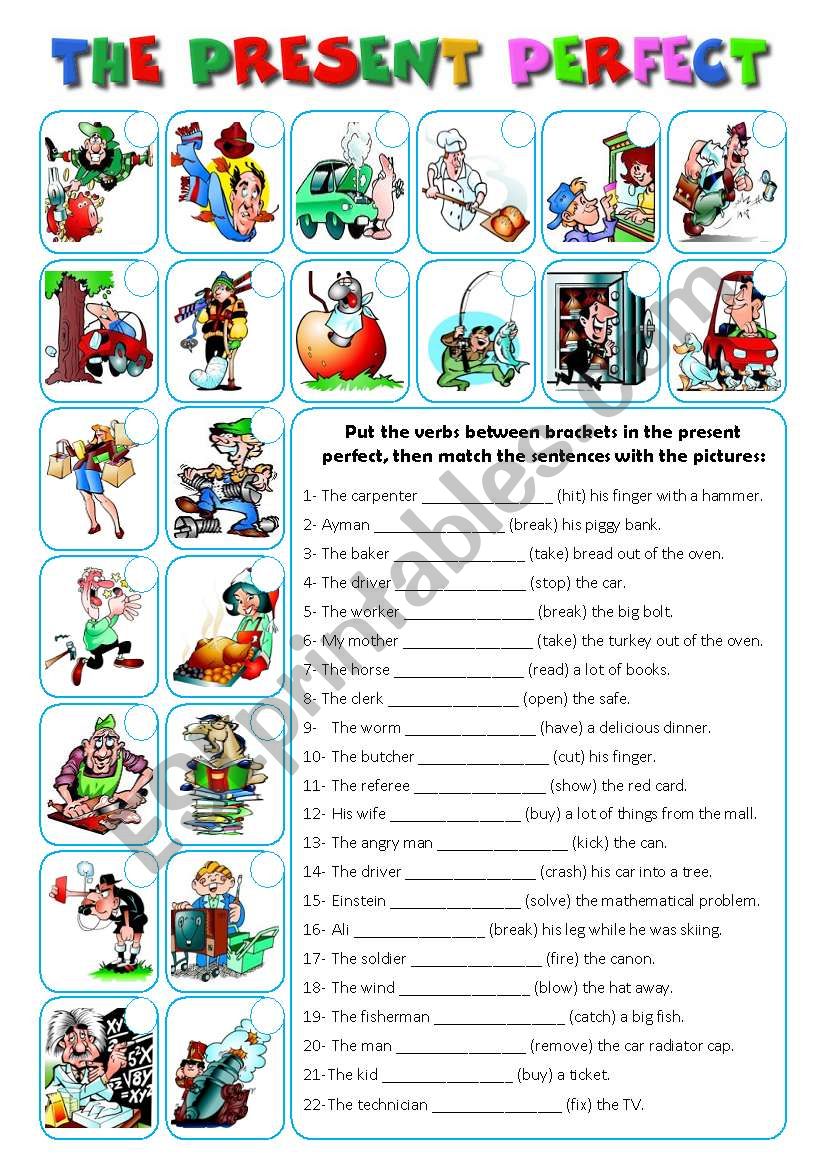 Present Perfect - Third Person - with key