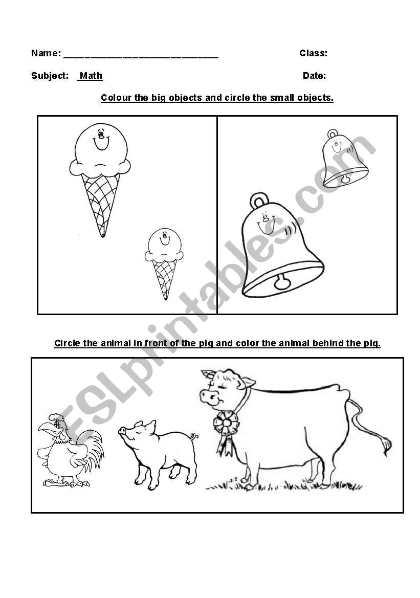 Opposites 1 worksheet