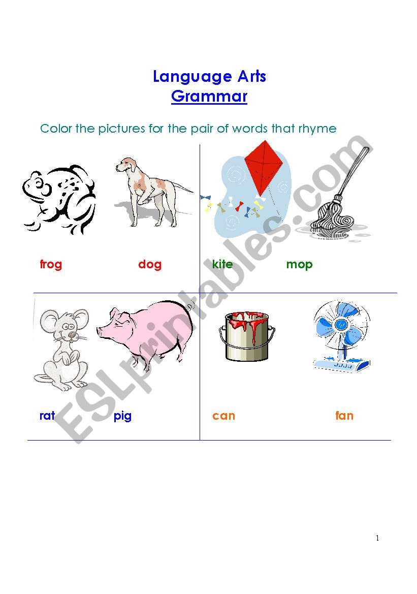 Rhyming Words worksheet