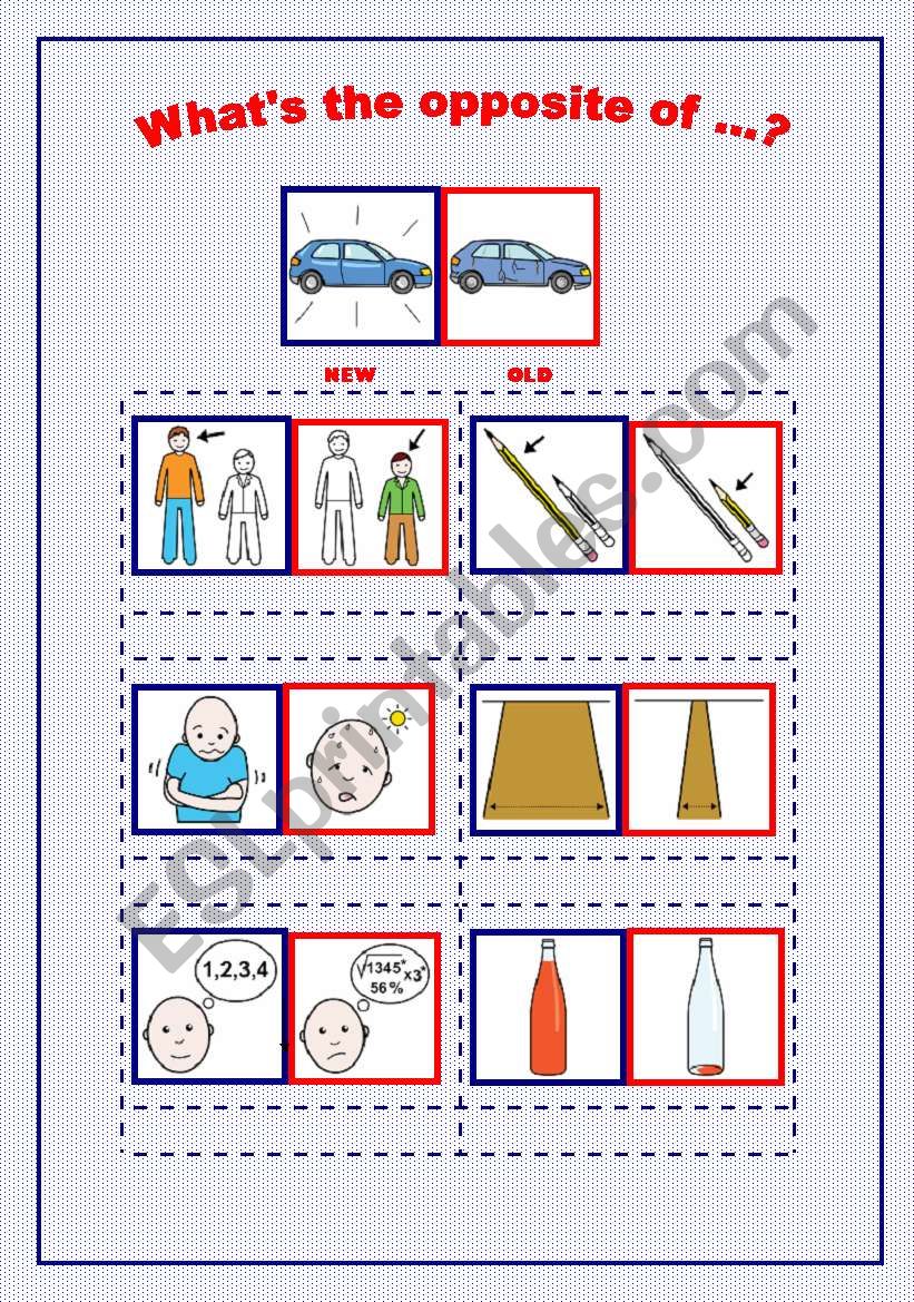 OPPOSITES worksheet