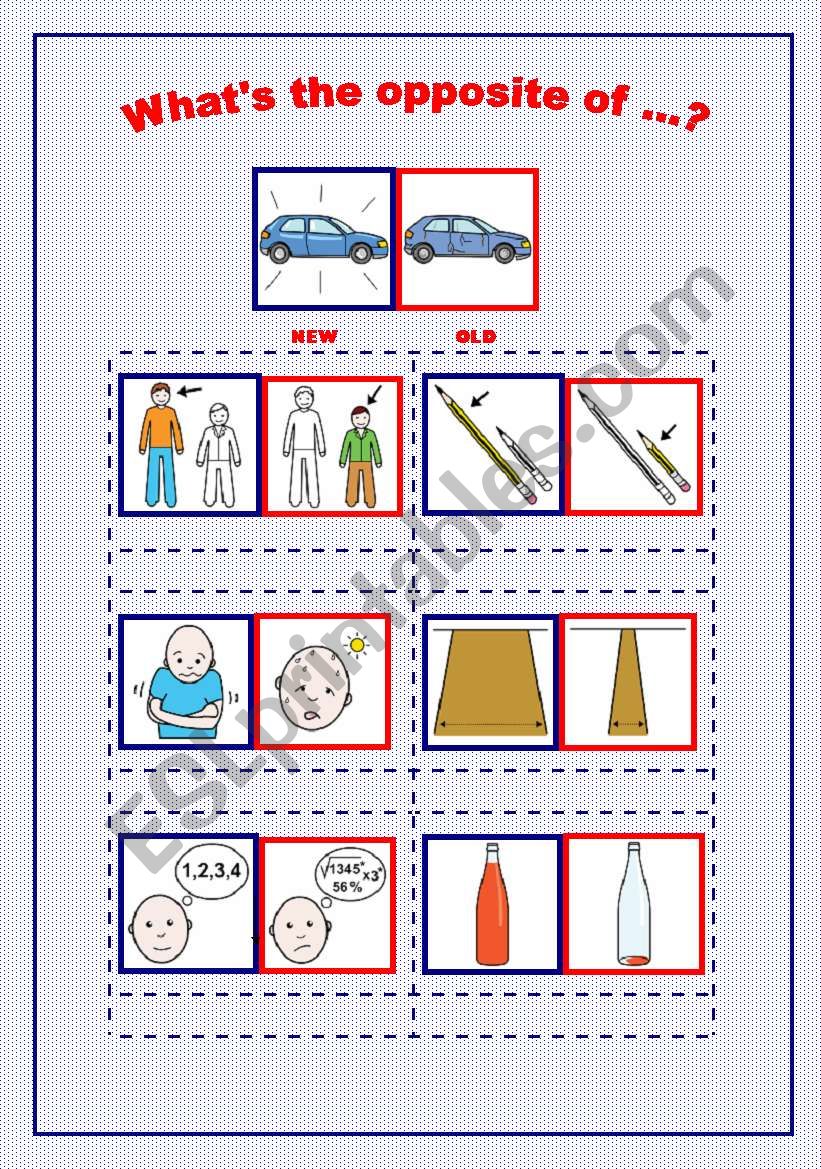 OPPOSITES worksheet