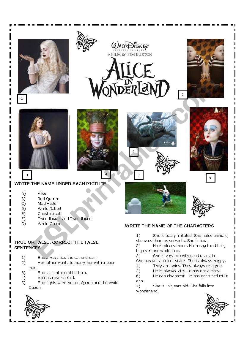 Английский 6 класс алиса в стране чудес. Алиса в стране чудес на английском. Alice in Wonderland задания на английском. Alice in Wonderland Worksheets. Задания по теме Алиса в стране чудес.