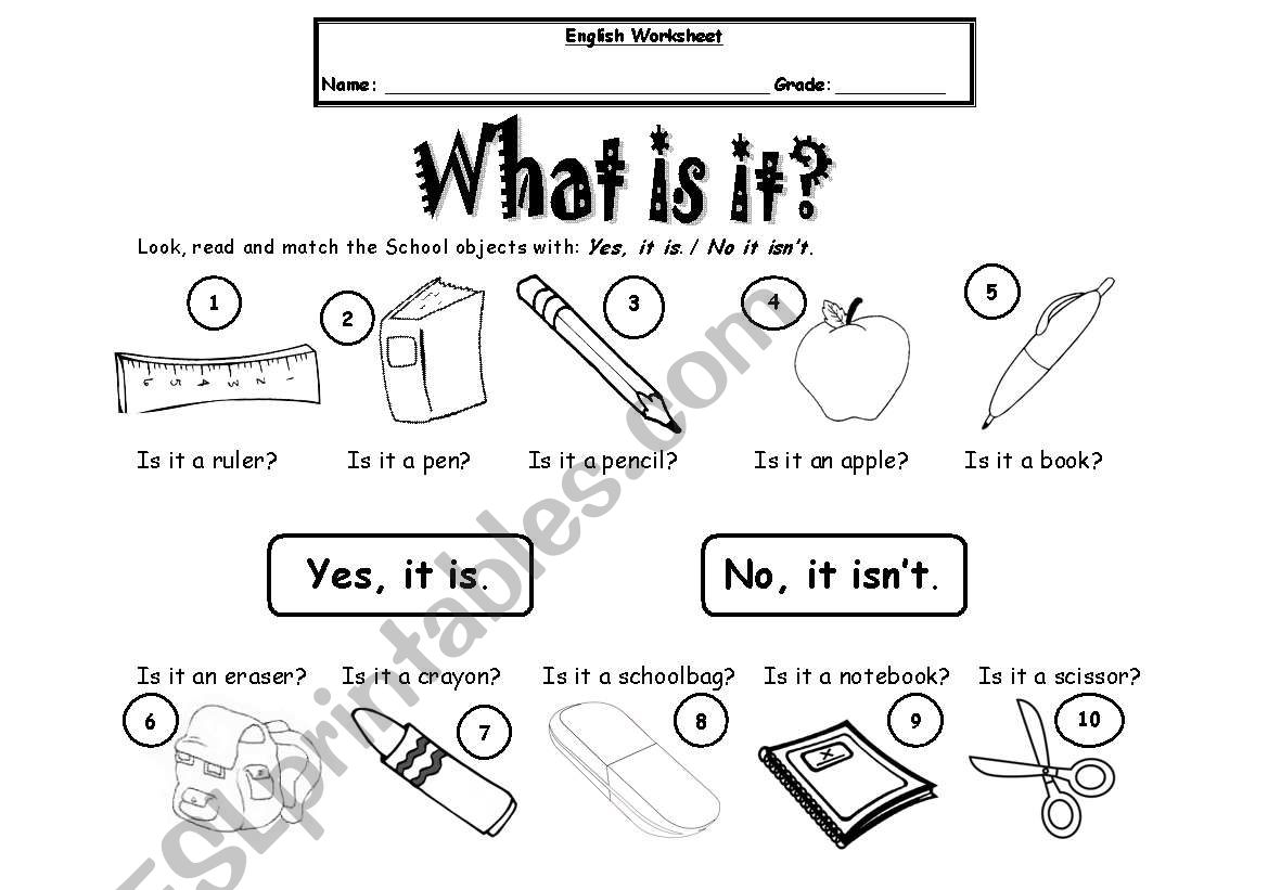 What is it? worksheet