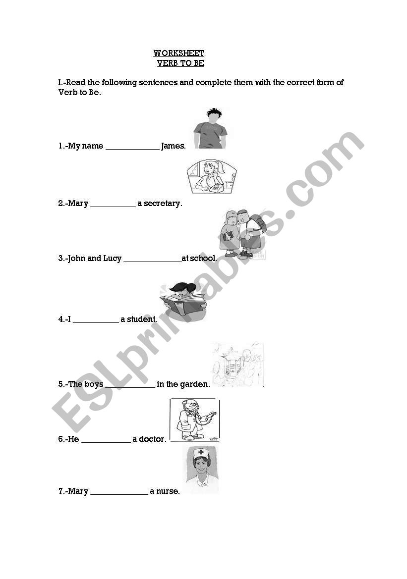 Verb to Be worksheet