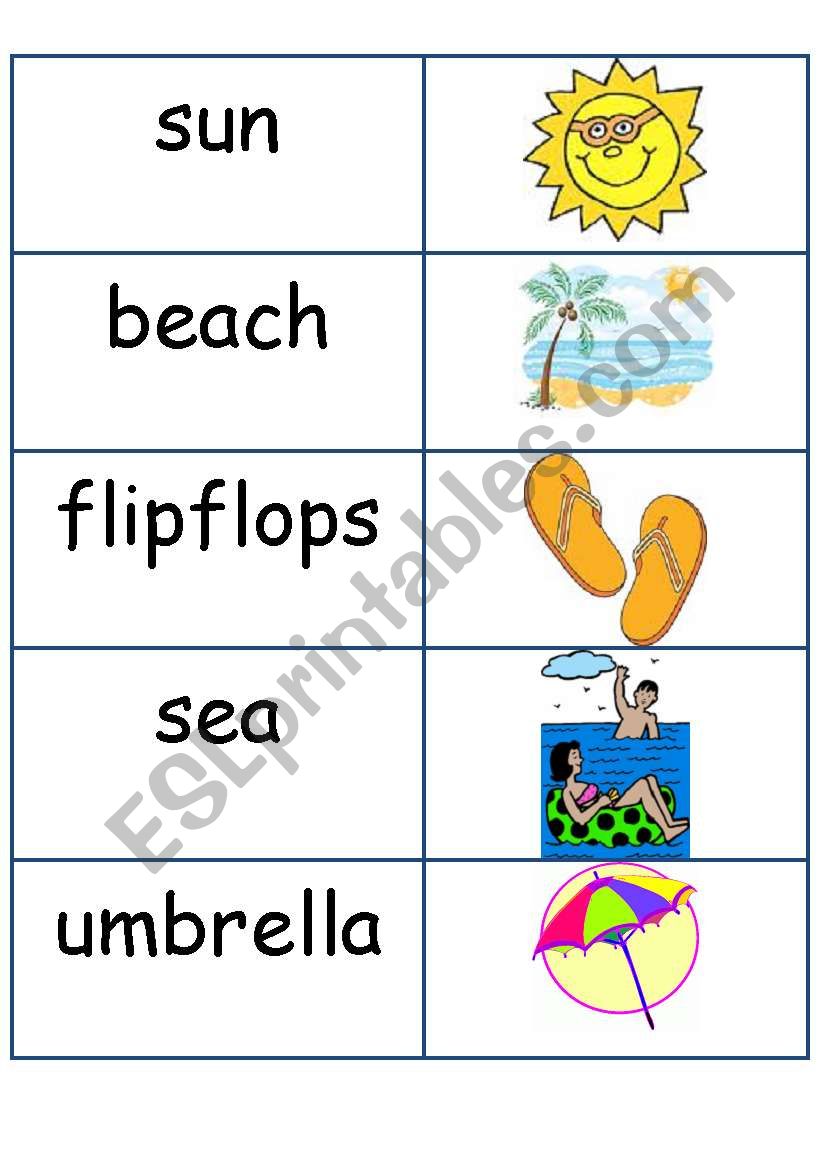 At The Beach  worksheet