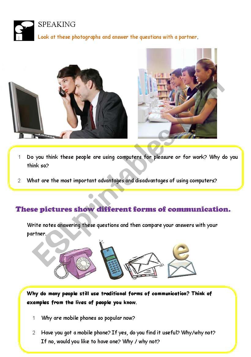 Communication worksheet