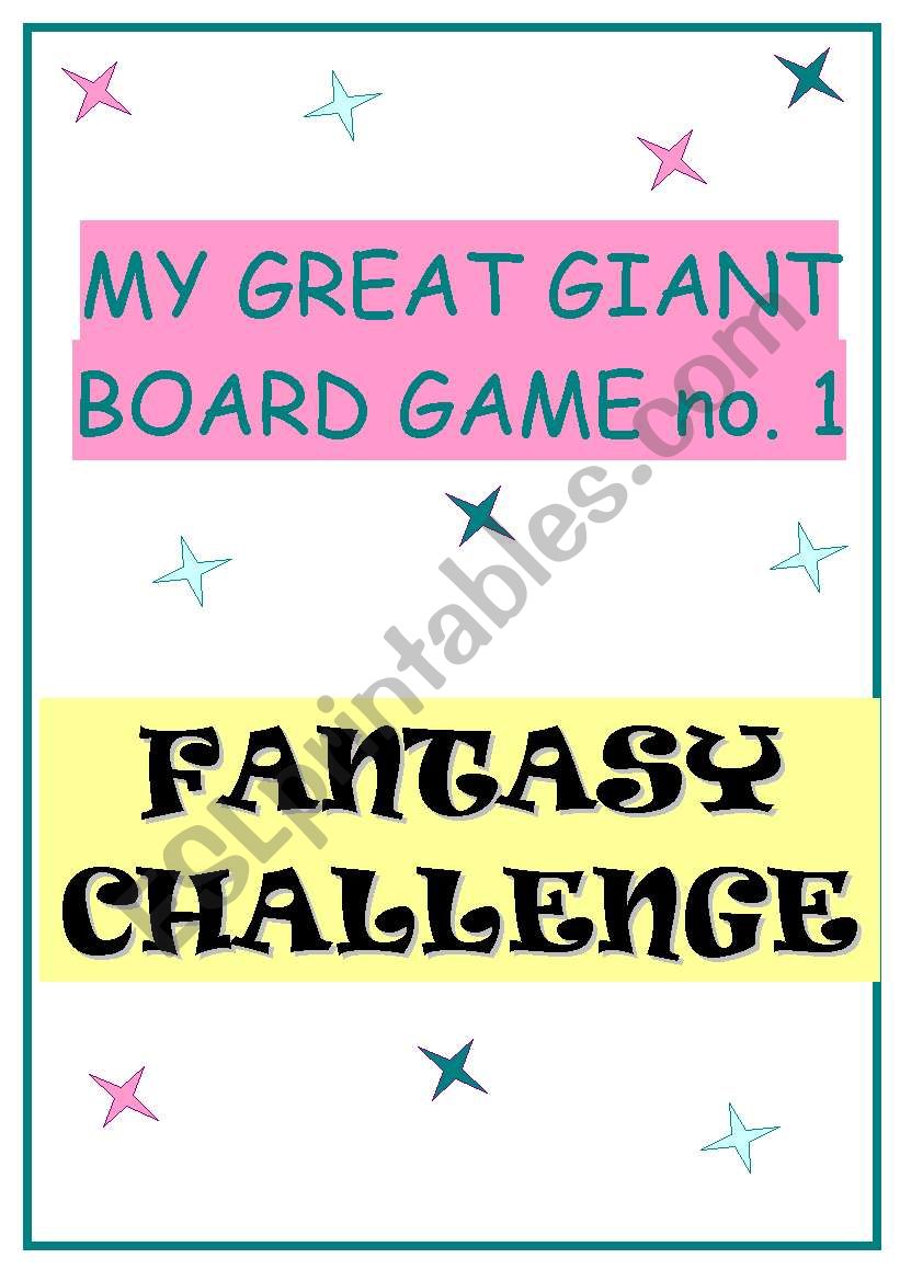MY GREAT GIANT BOARD GAME no.1 - FANTASY CHALLENGE