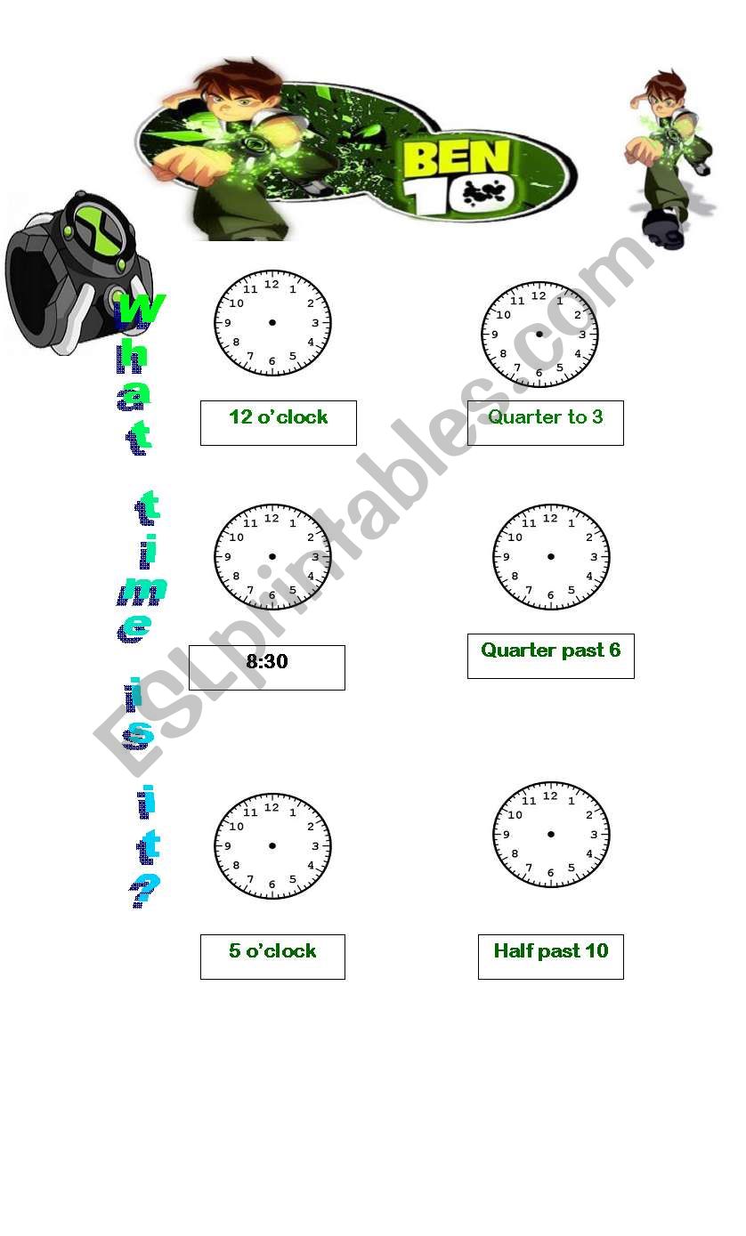 Draw the Hands to show the time