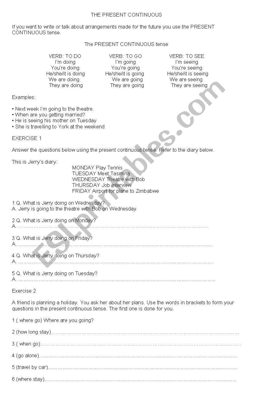 Futuer Tense worksheet