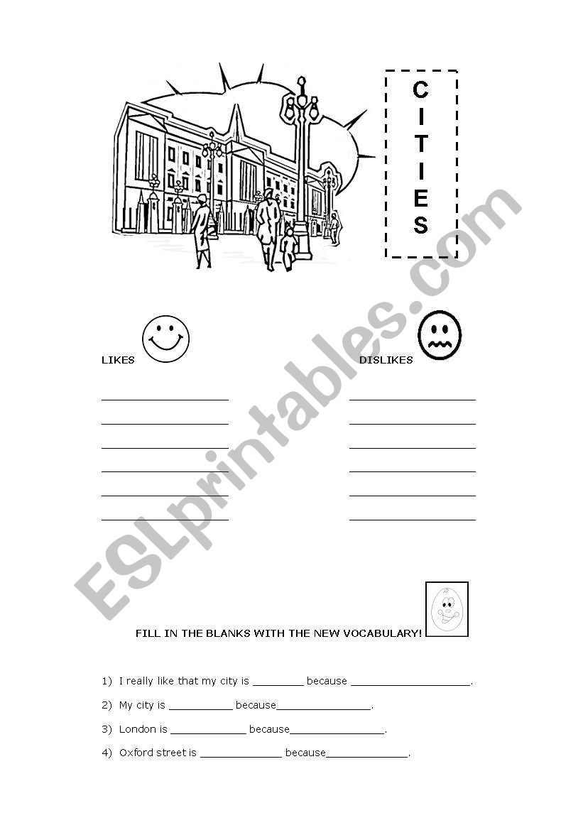 cities worksheet