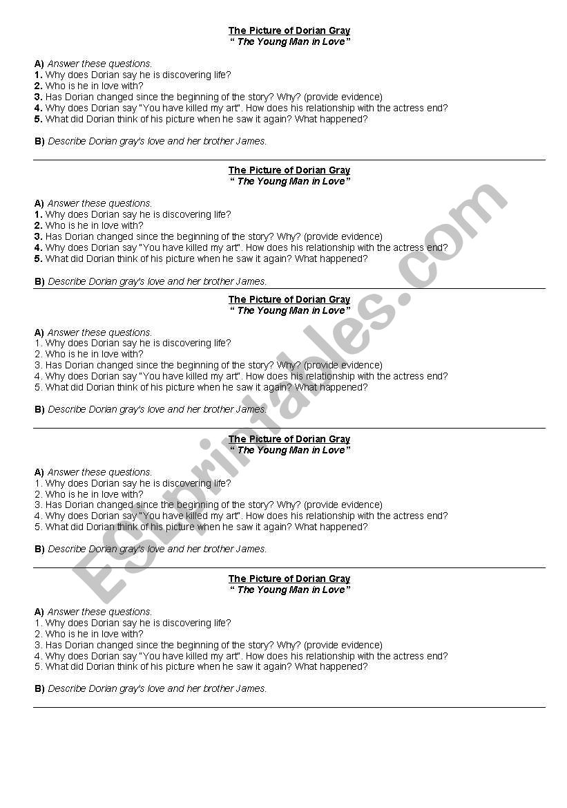 The Picture of Dorian Gray Test