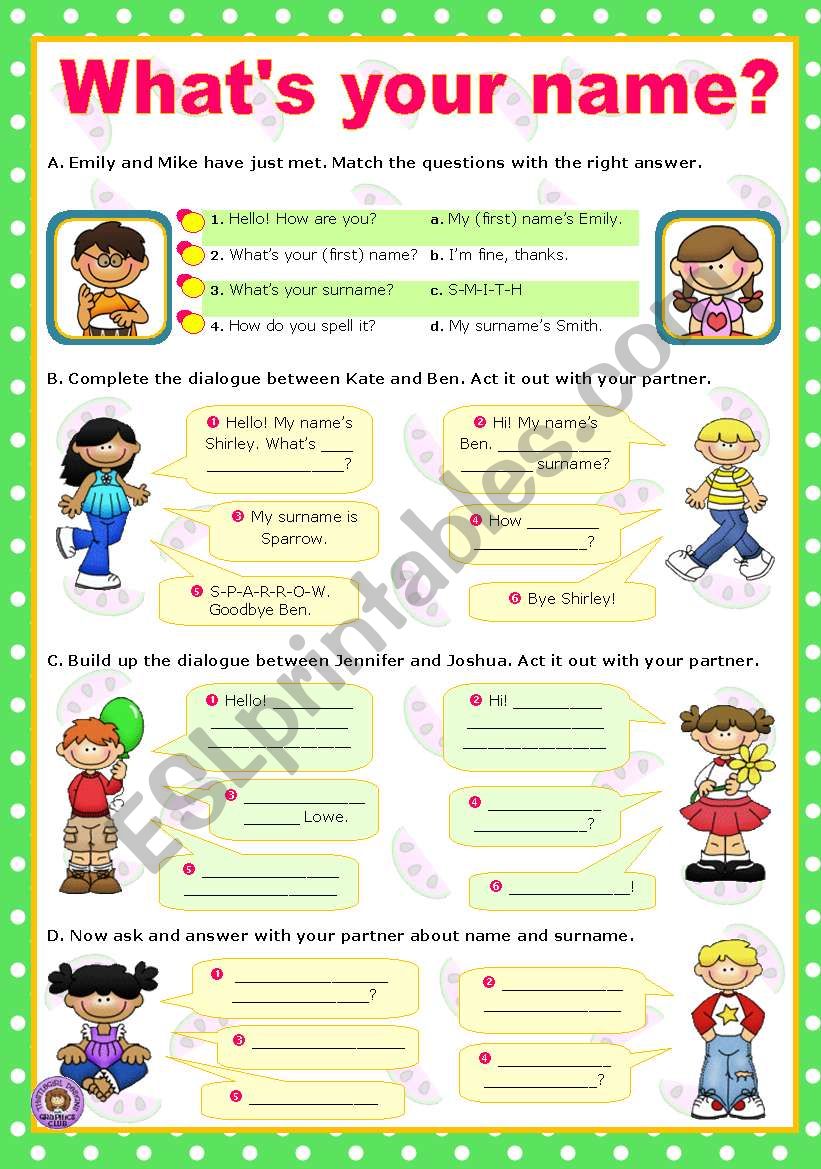 Complete the mini dialogues. What is your name упражнения. What s your name Worksheets. What is your name задания. Hello what is your name Worksheets for Kids.