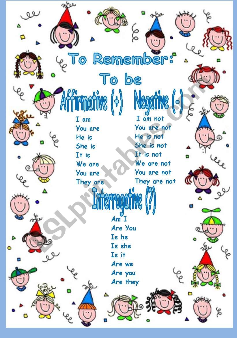 To Be (Poster) worksheet