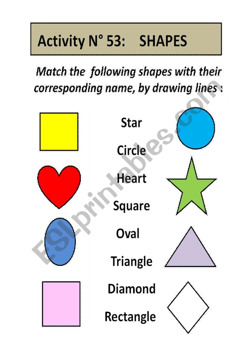 SHAPES worksheet