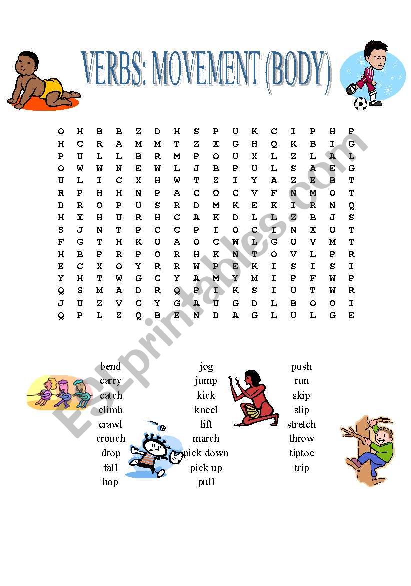 Verbs Of Movement Worksheet Grade 4