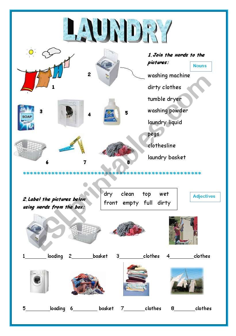 Laundry worksheet