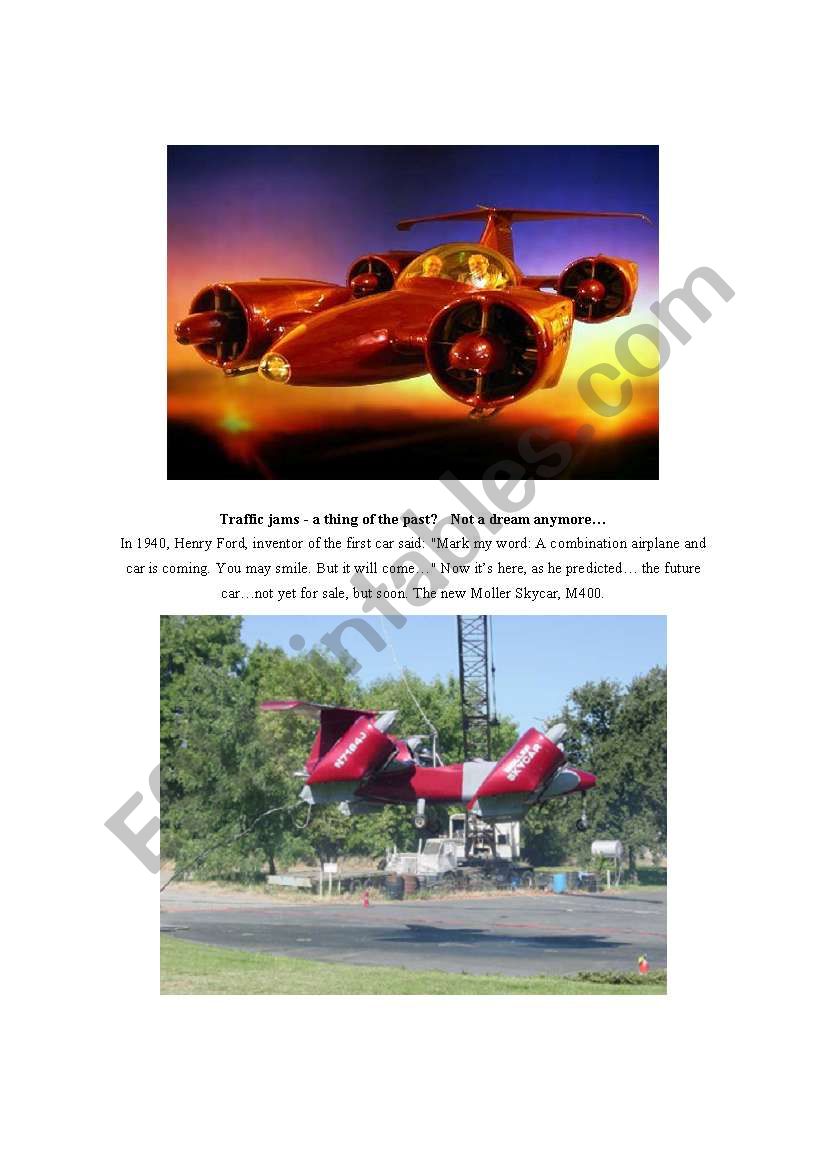 Flying Car conversationb worksheet