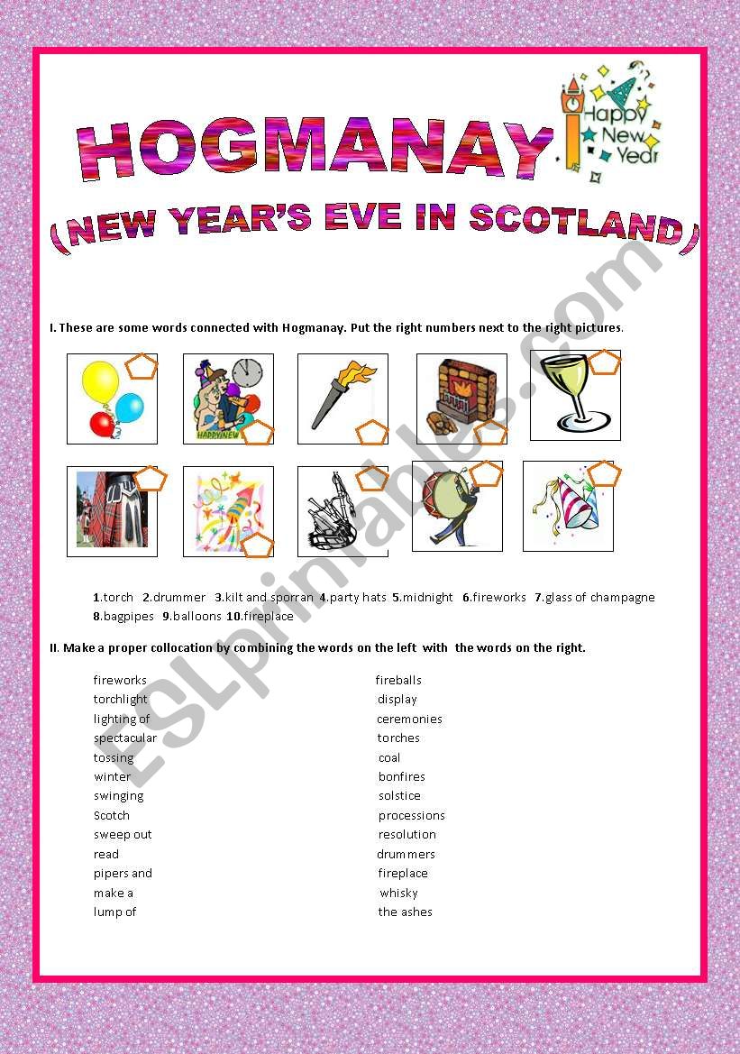 HOGMANAY ( NEW YEARS EVE IN SCOTLAND)