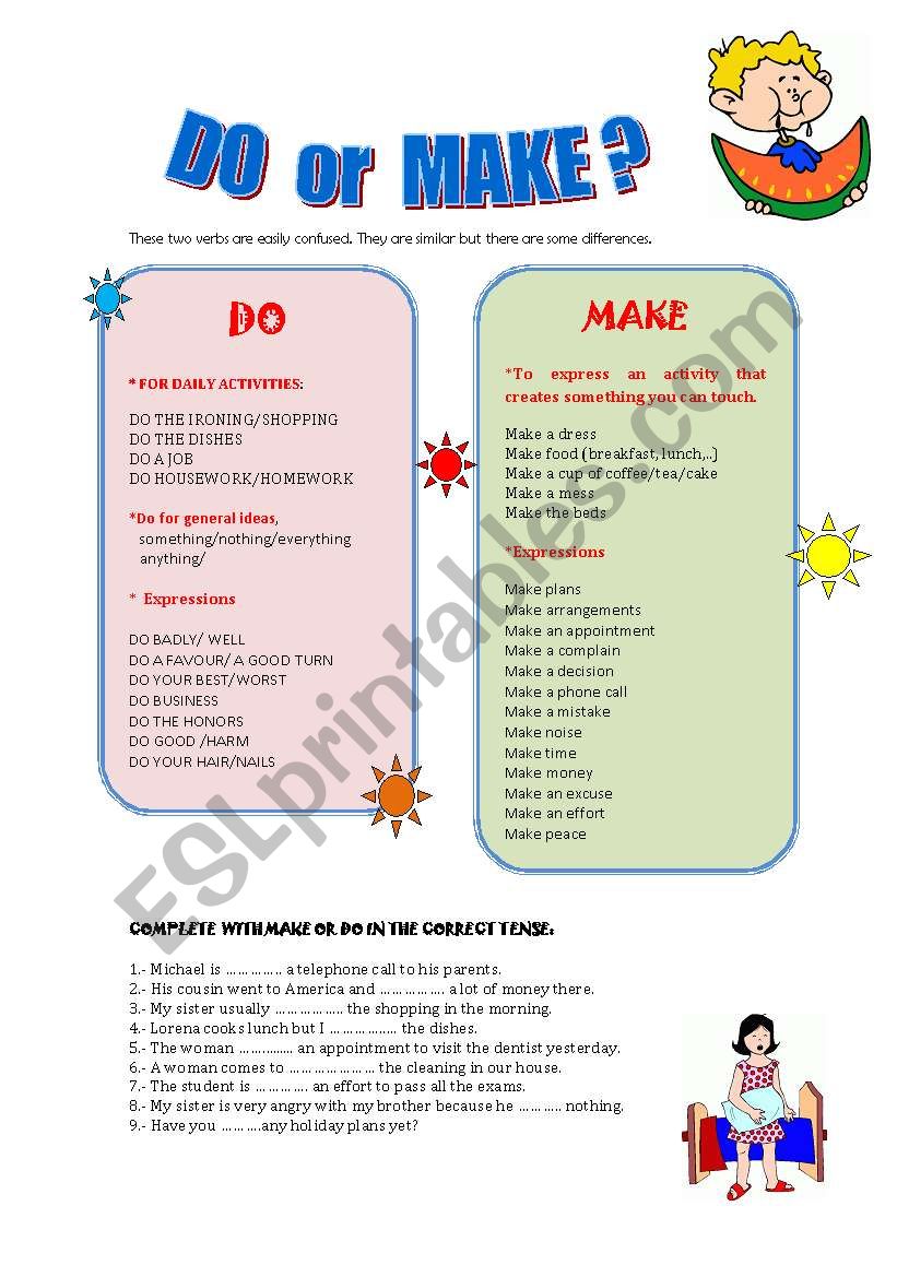 DO or MAKE? worksheet