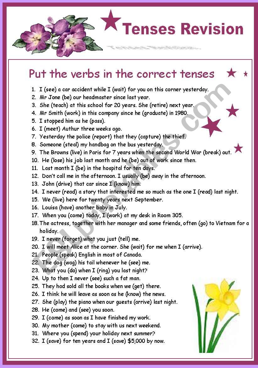 tenses-revision-part-1-esl-worksheet-by-lengocha