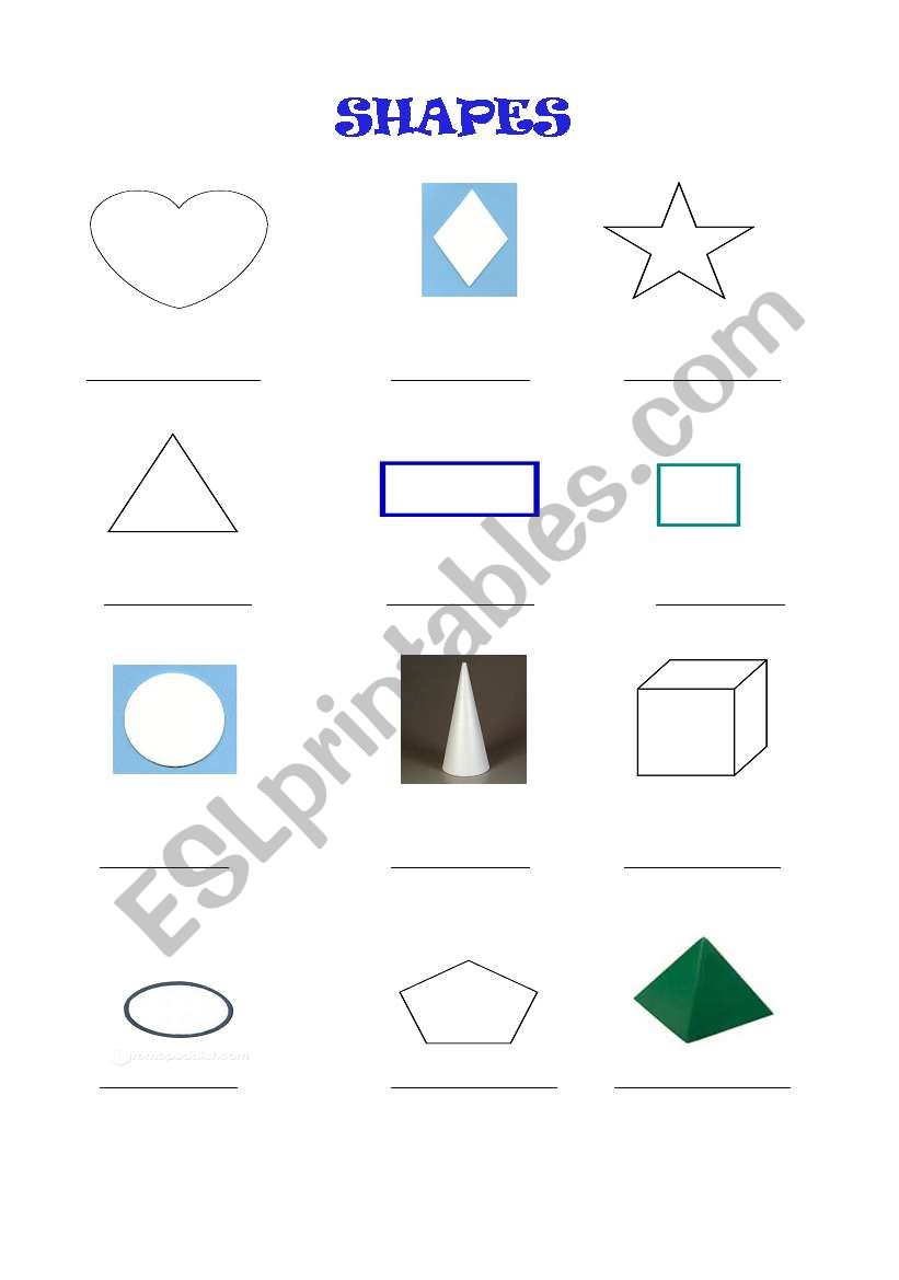 Shapes worksheet