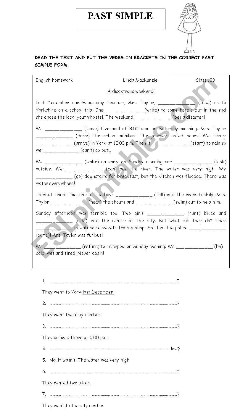 Past Simple worksheet