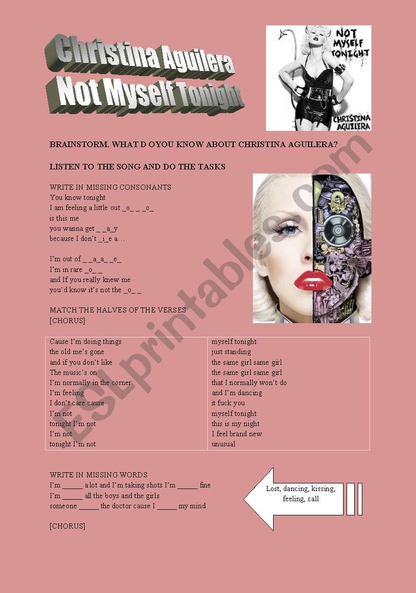 CHRISTINA AGUILERA Â´NOT MYSELF TONIGHTÂ´            !!LATEST HIT!!