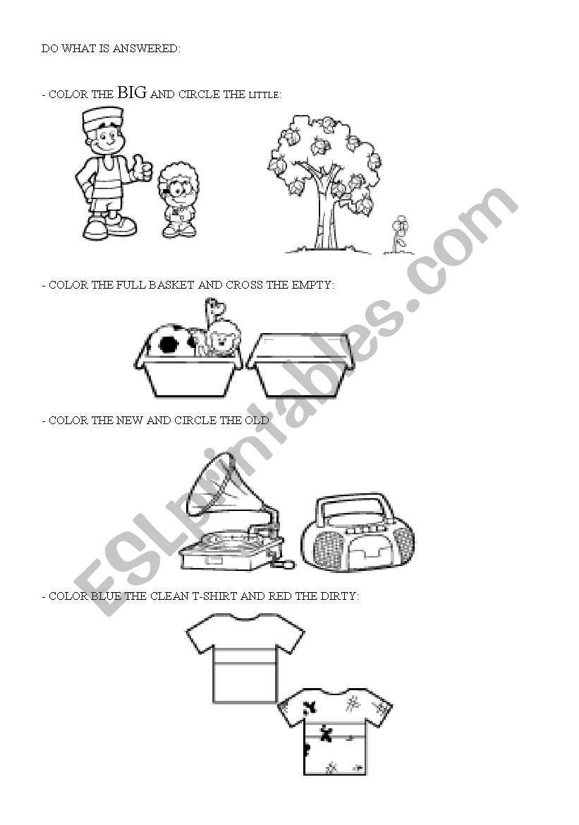 The Opposites worksheet