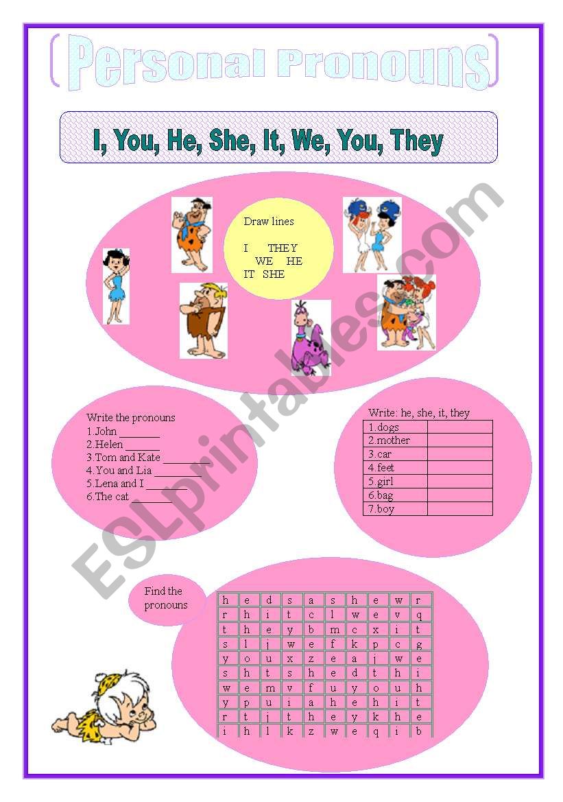 personal pronouns worksheet