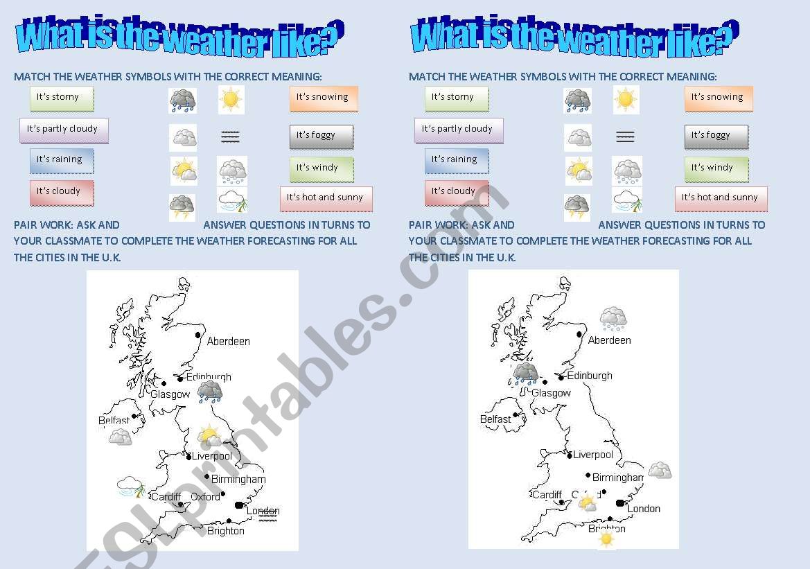 Weather forecast worksheet
