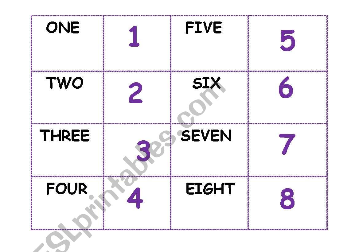 memorandum of numbers worksheet