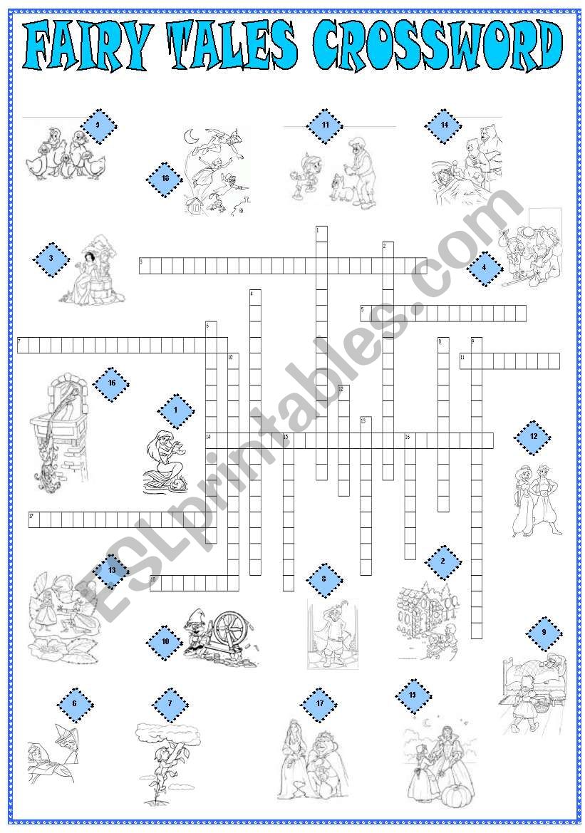 FAIRY TALES CROSSWORD worksheet