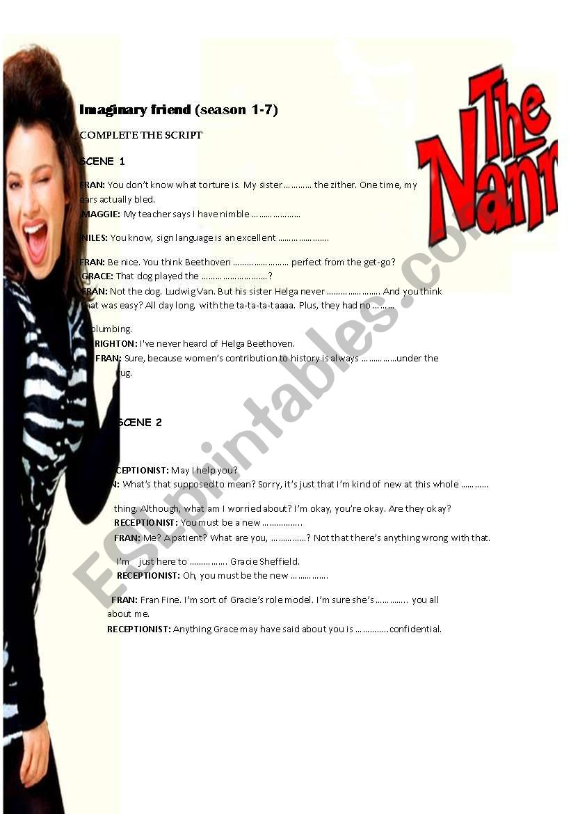 The nanny script worksheet