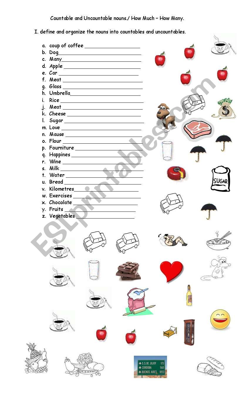 countable and uncountable nouns