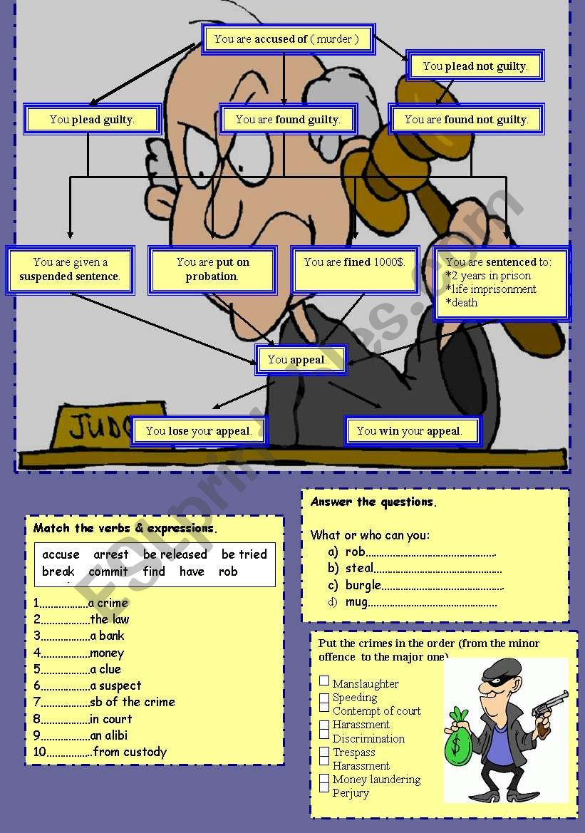 law & crime worksheet